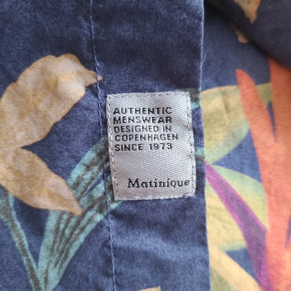MATINIQUE Tropical Floral Men's Button Down Shirt - Picture 9 of 12